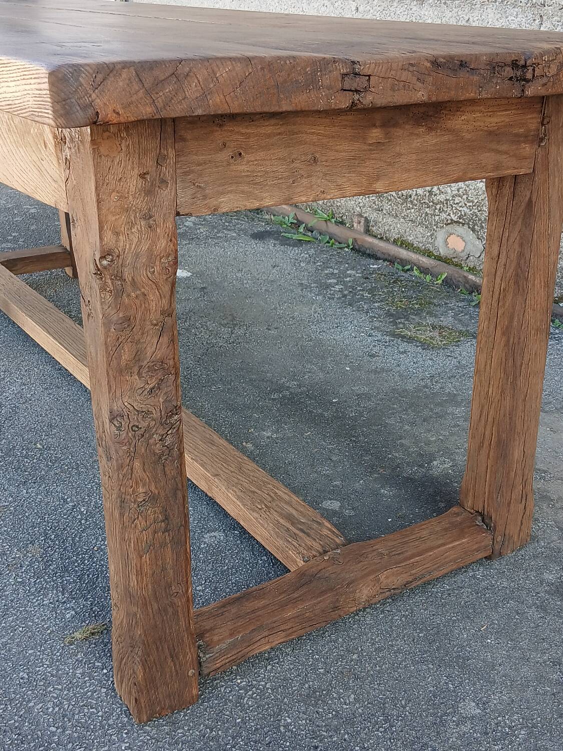 Solid oak farmhouse table