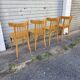 (Lot) 4 Bistro Chairs Light Oak