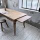 Farm table cherry wood with curved legs, 19th century.