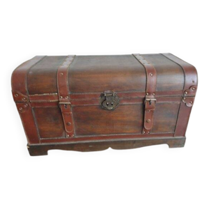 malle en bois cuir et