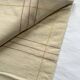Nappe, écru, surpiqûres rose/jaune