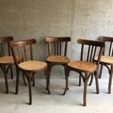 Set of 5 canned Baumann chairs