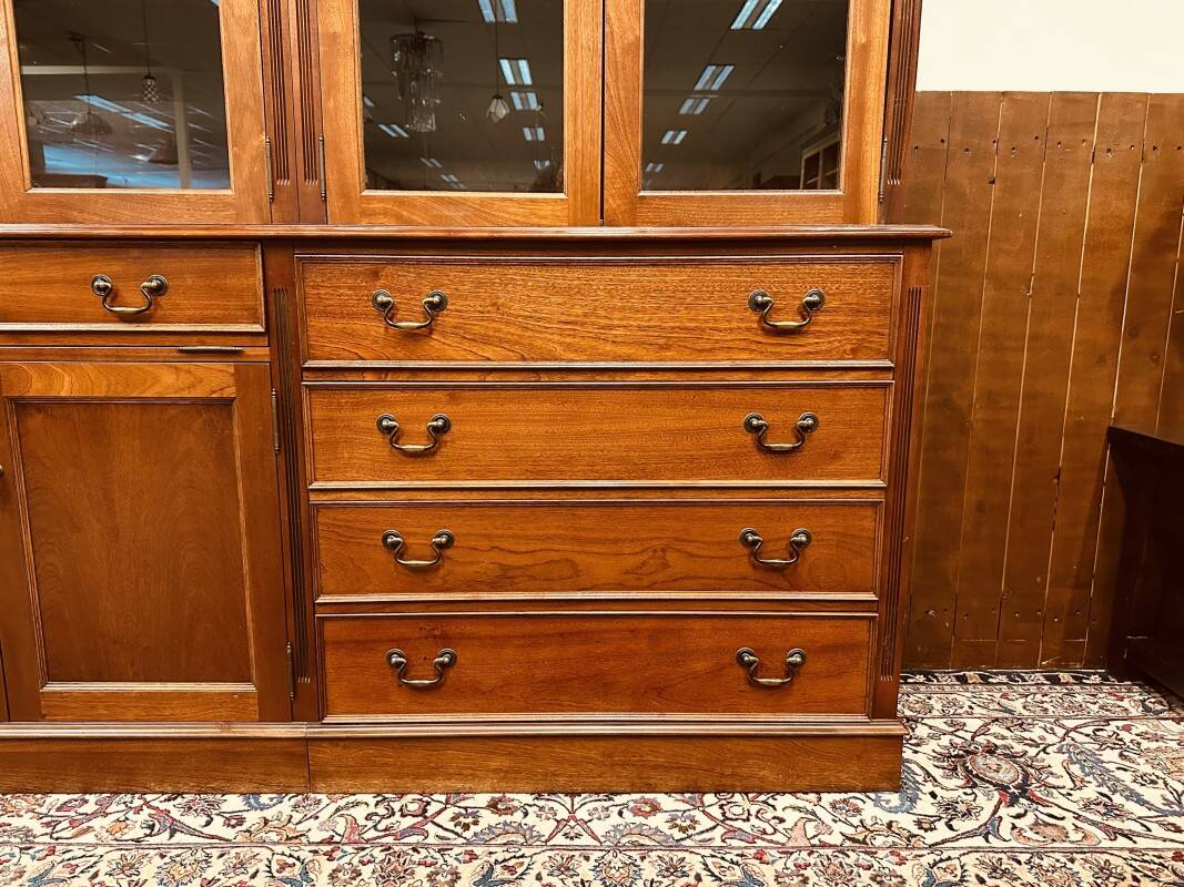 Classic English Mahogany Library Cabinet