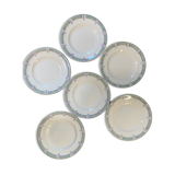 6 plates Longwy model Janina