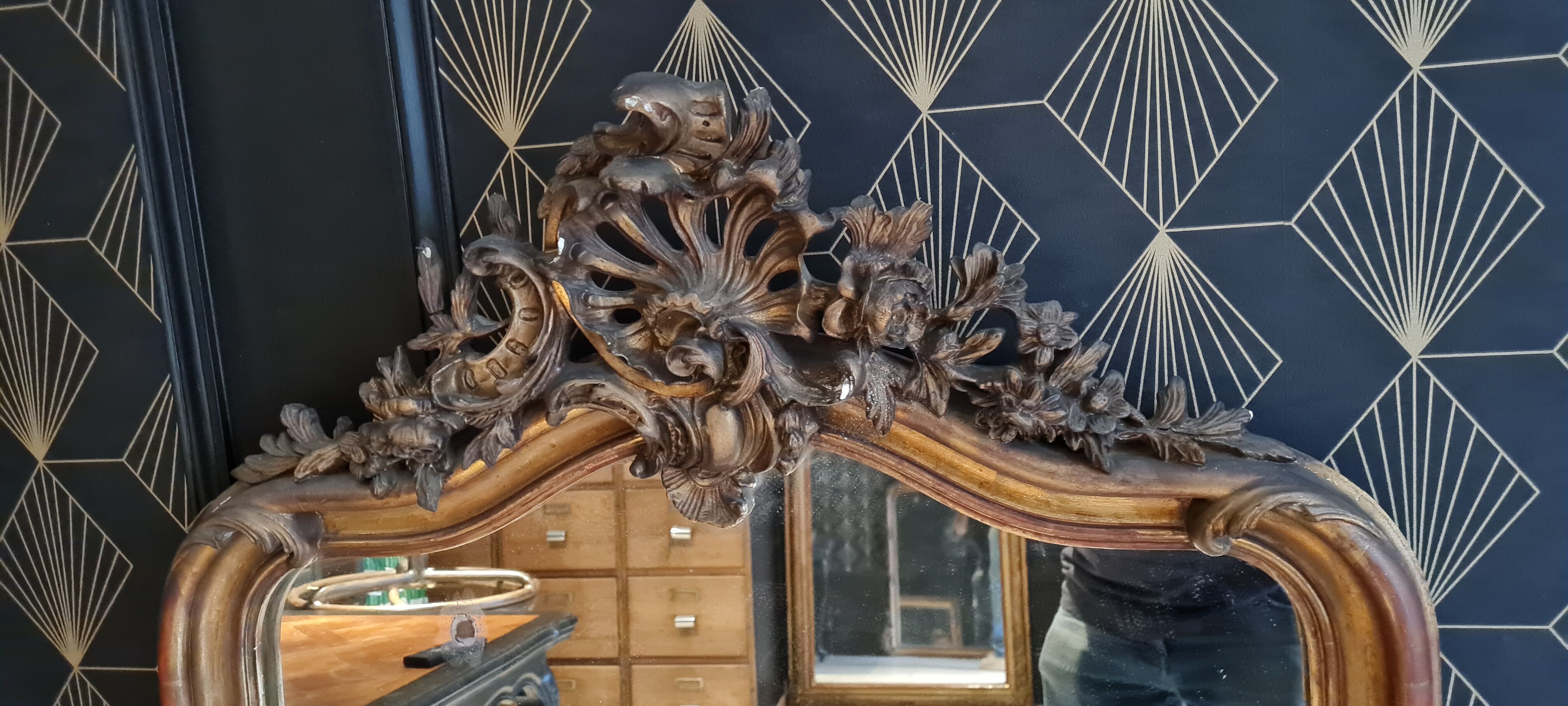 Louis XV style mirror - 137x81cm