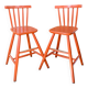 Vintage solid wood high chairs in Western style for children.