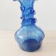 Vase in blown blue glass