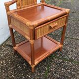 Rattan bedside