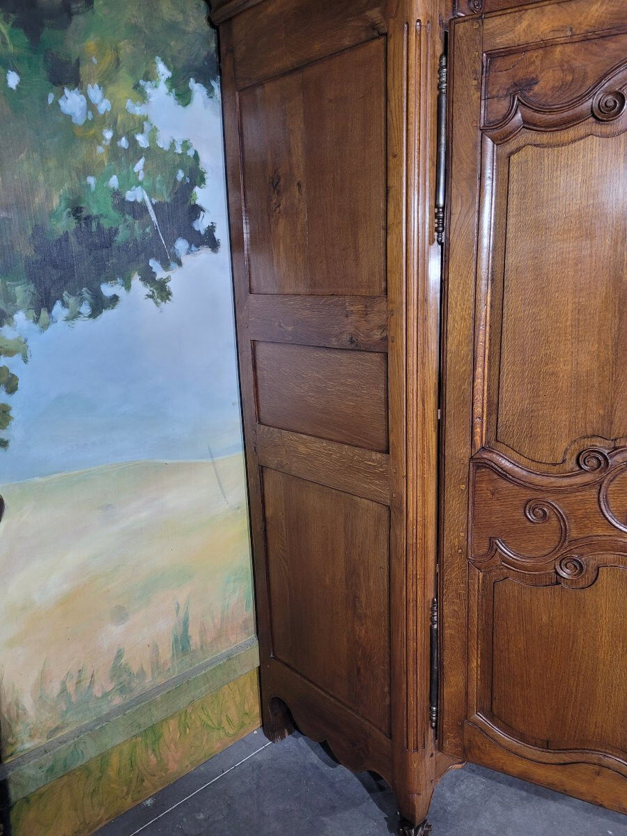 Small Louis XV wardrobe in solid oak