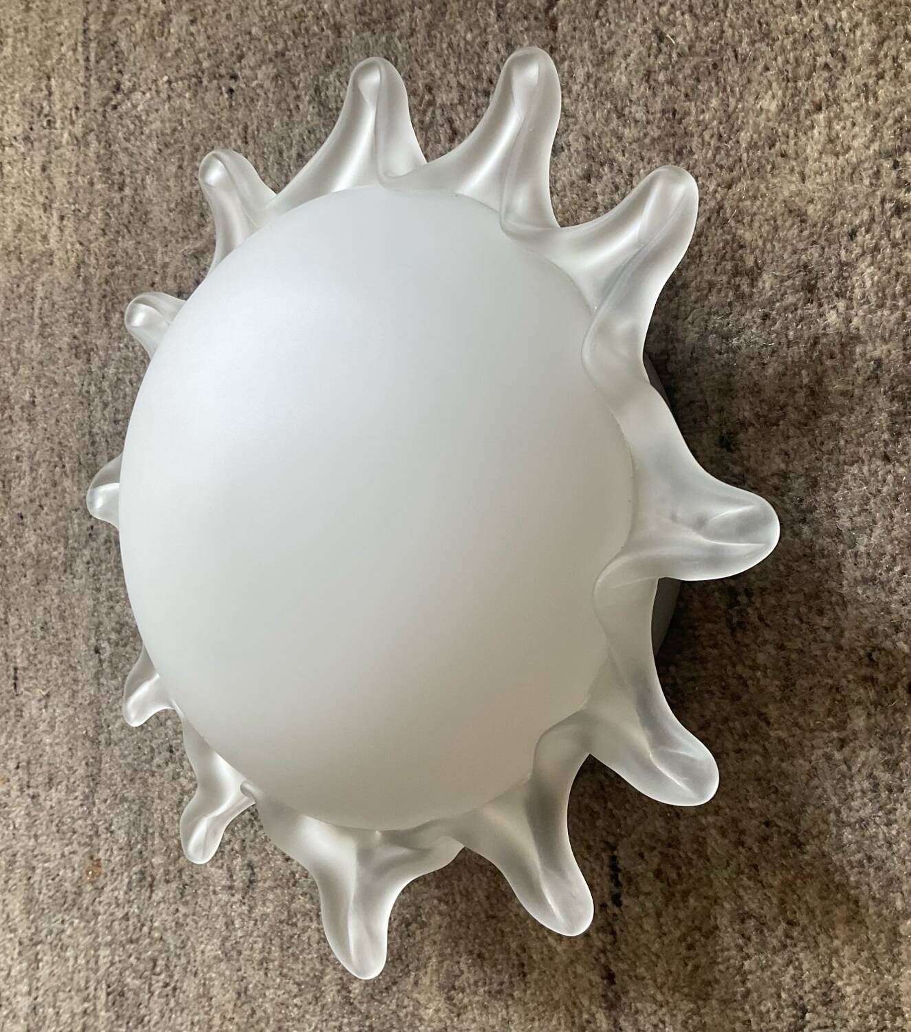 Vintage sun wall lamp in glass paste