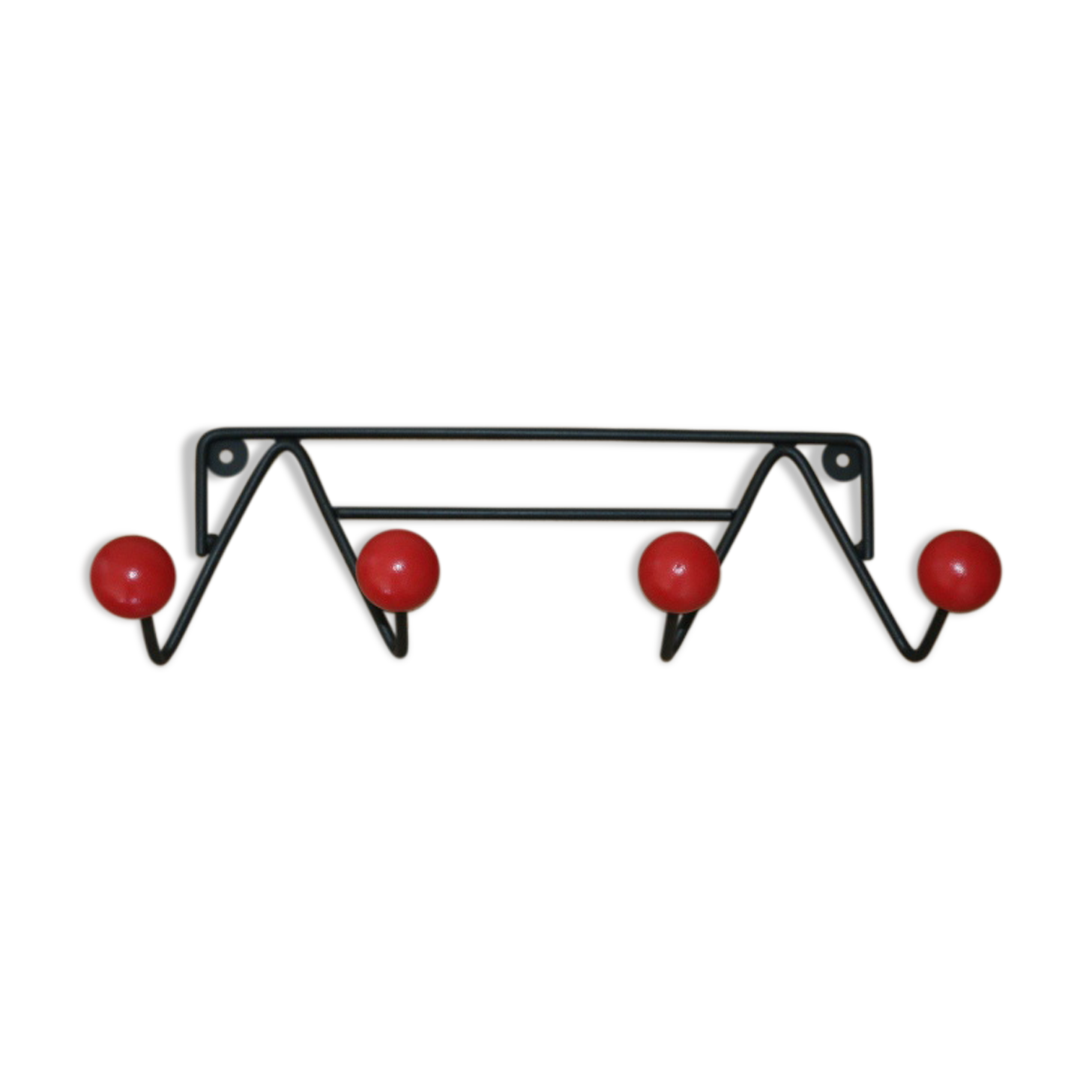 Coat rack 4 red balls - 1960s