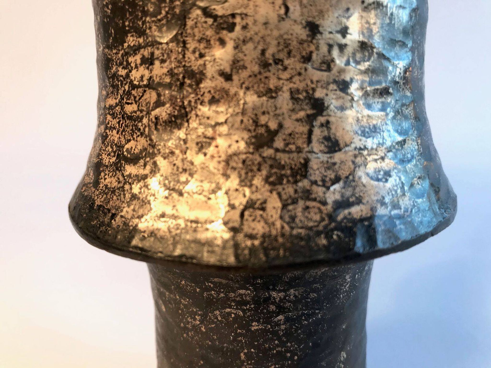 Italian brutalist lidded bronze jug by Lorenzo Burchiellaro, 1960s