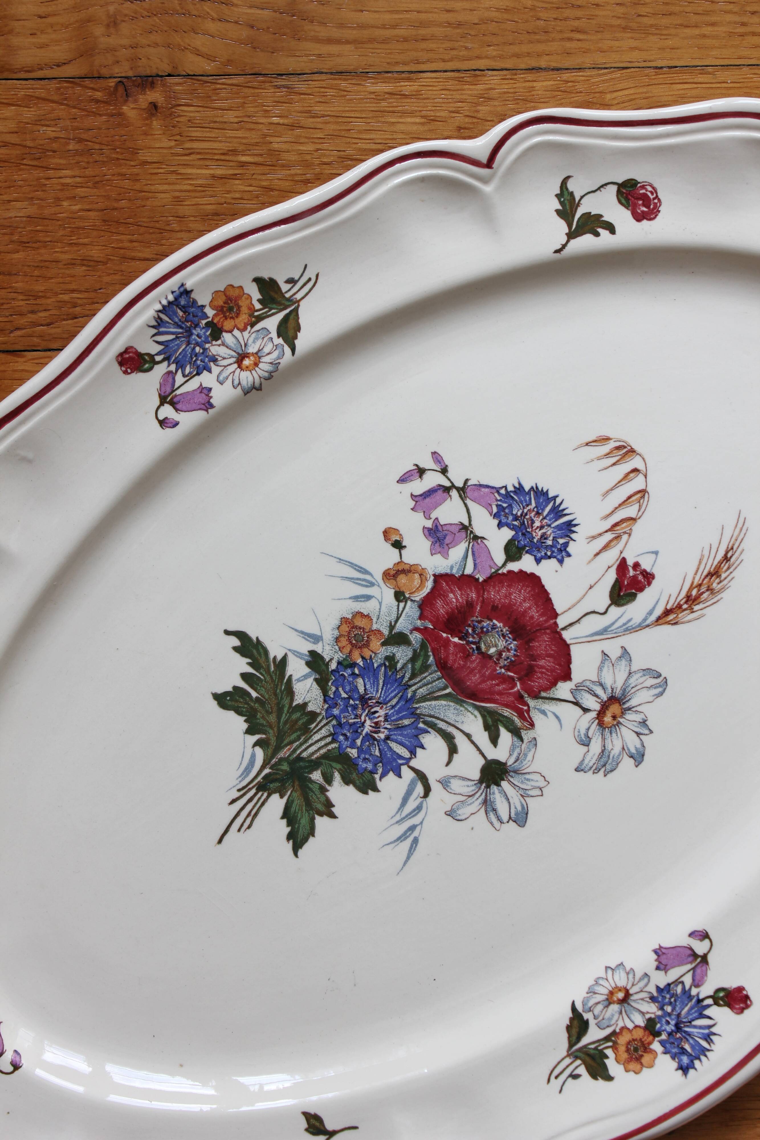 Oval earthenware dish, "Agreste" model, Sarreguemines