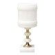White Italian alabaster and brass lamp, 1960s