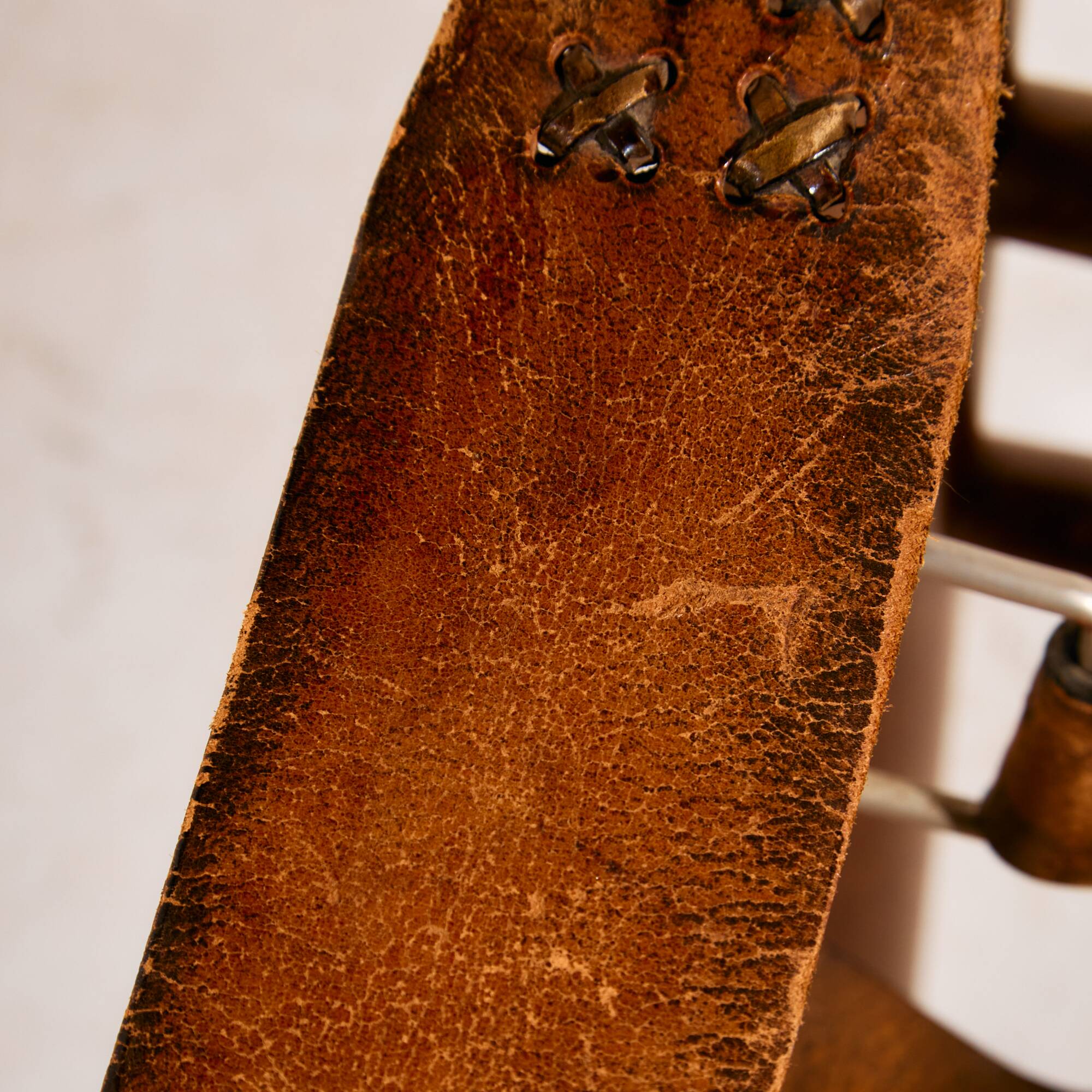 Hungarian calf leather lounge chair and ottoman, set of 2