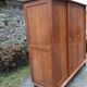 Vintage wardrobe compass feet with 3 sliding oak doors.