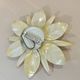 Masca style gold leaf metal flower wall light, 1970-1980