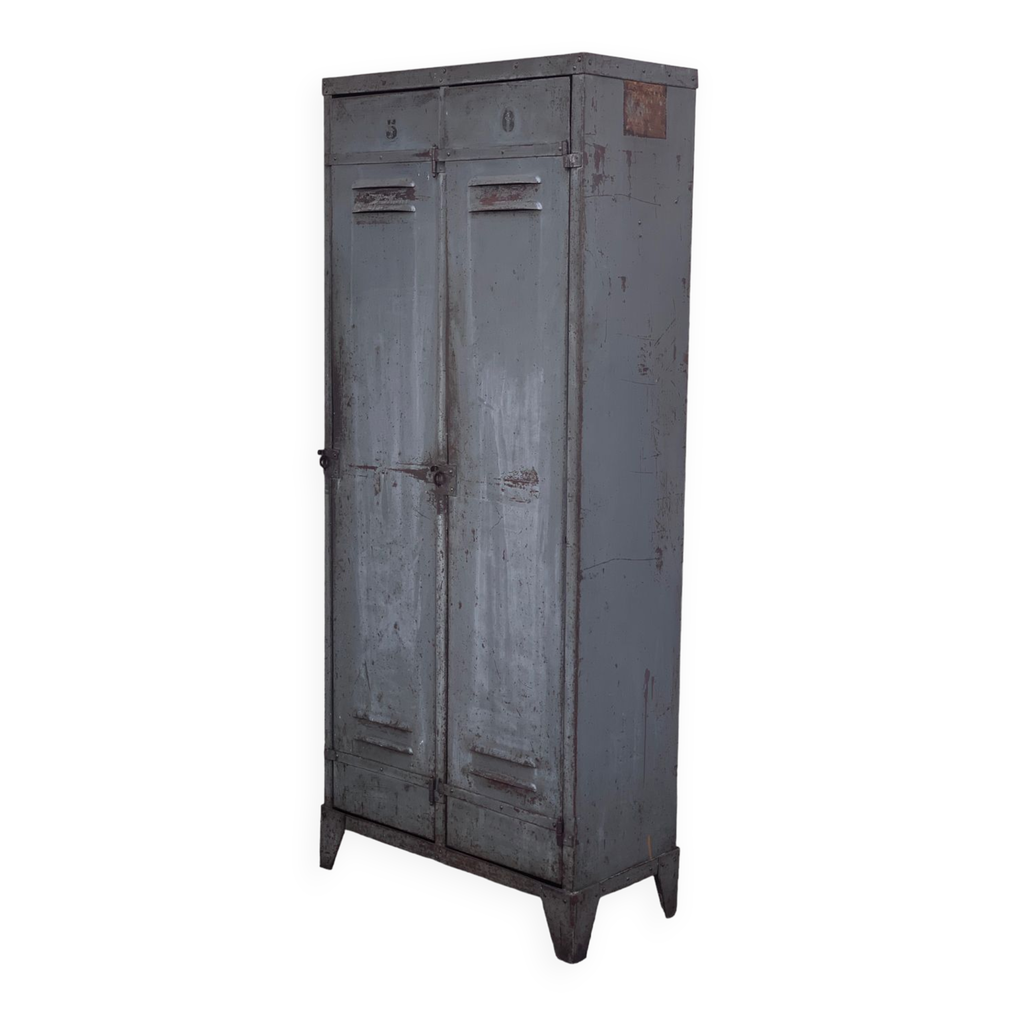 1940s industrial workshop locker room