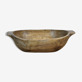 Handmade wooden dough bowl, early 1900s