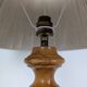 Turned wood lamp