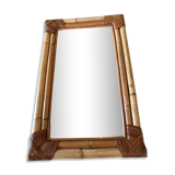 Mirror in rattan and bamboo 56X34