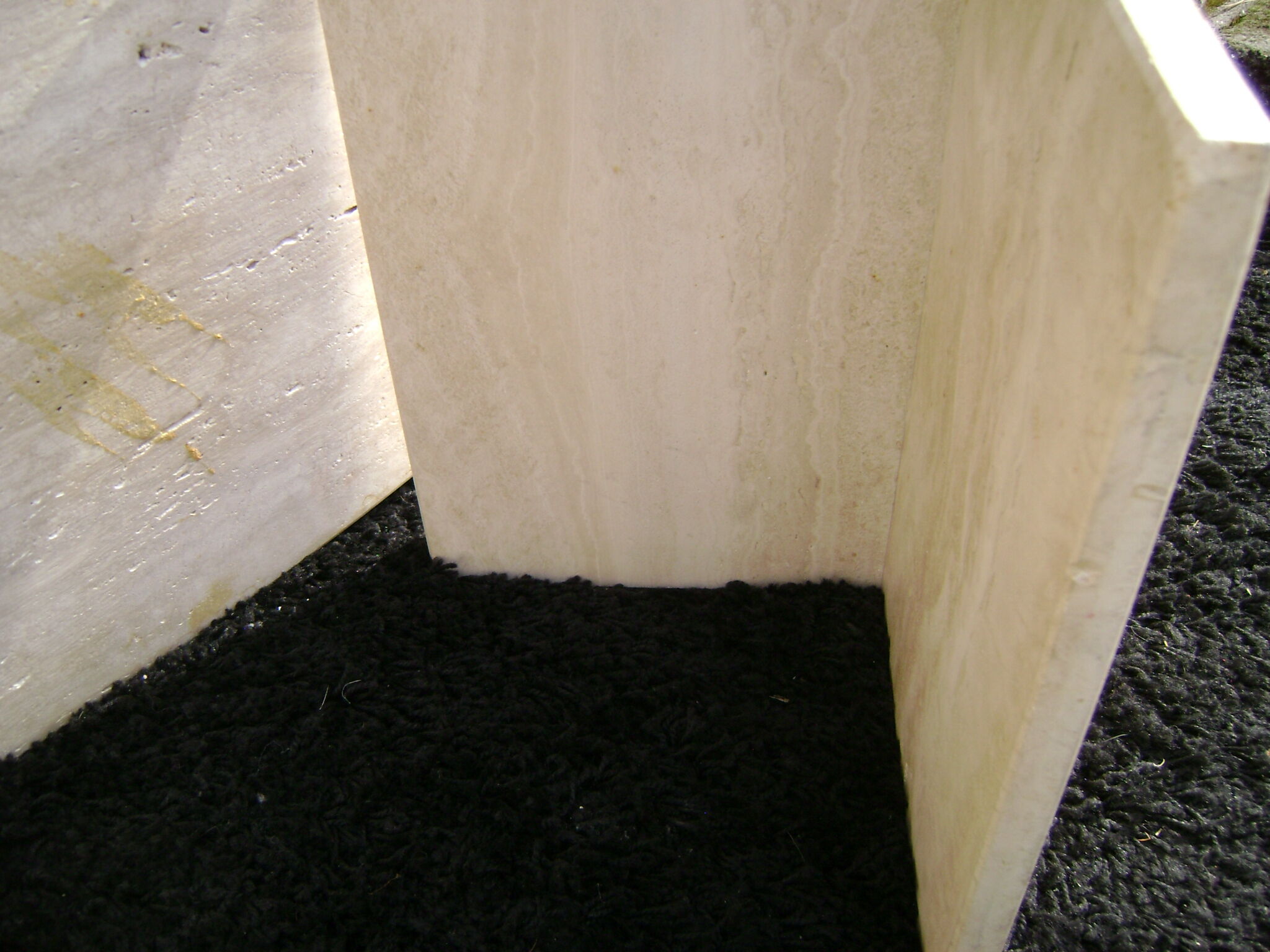 Oval coffee table in travertine italy from the 1970s