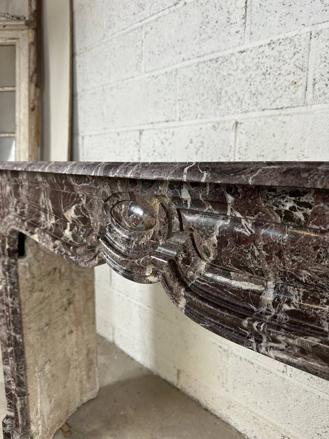 Italian Levanto marble fireplace 19th century