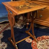 Art Nouveau period side table with marquetry decoration by Auguste