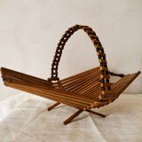 Scandinavian teak fruit basket