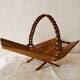 Scandinavian teak fruit basket