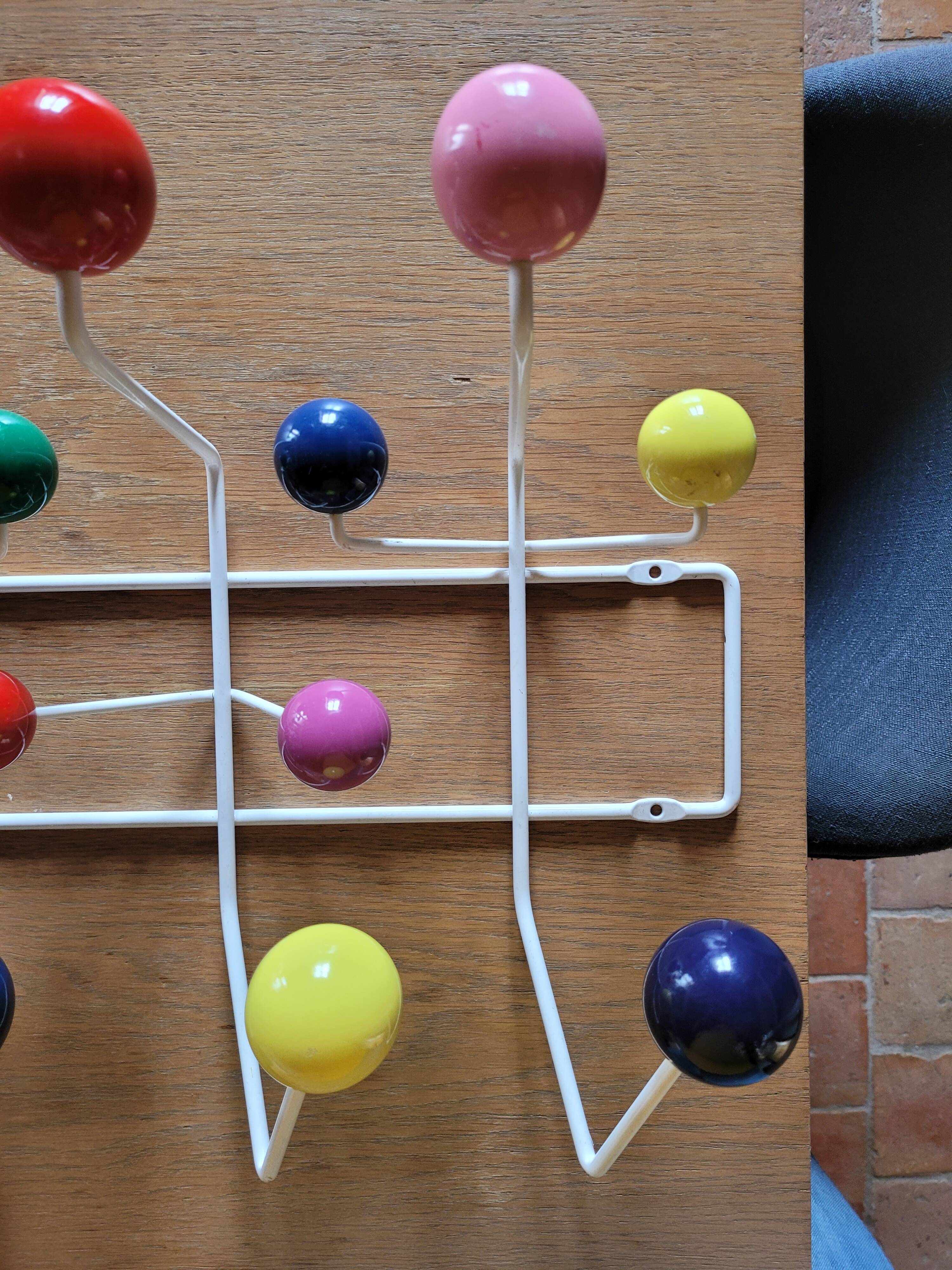 Multicoloured wall coat rack Hang it all Eames