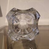 vase triangle verre taillé france J.G. Durand luminarc vintage 1970