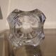 triangular vase cut glass France JG Durand Luminarc vintage 1970