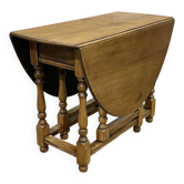 English folding table, oak gateleg from the 1950s