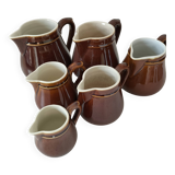 Ensemble pots à lait style bistrot