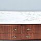 Black Walnut Dresser Produced by Dassi with Carrara Marble Top, Italy