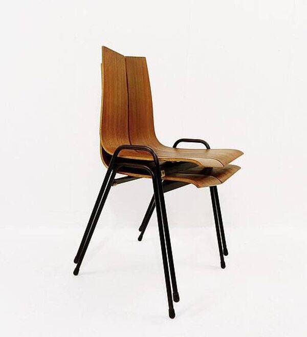 Chaise suisse « GA » par Hans Bellmann pour Horgen-Glarus, années 1960 - vendu à l'unité / 3 disponibles