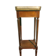 Table d’appoint style Louis XVI en acajou, marbre et laiton – vers 1900
