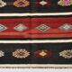 5x7 Red Black Handmade Persian Kilim Rug, 168x228Cm