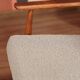 Armchair and ottoman in boucle fabric by H. Lis