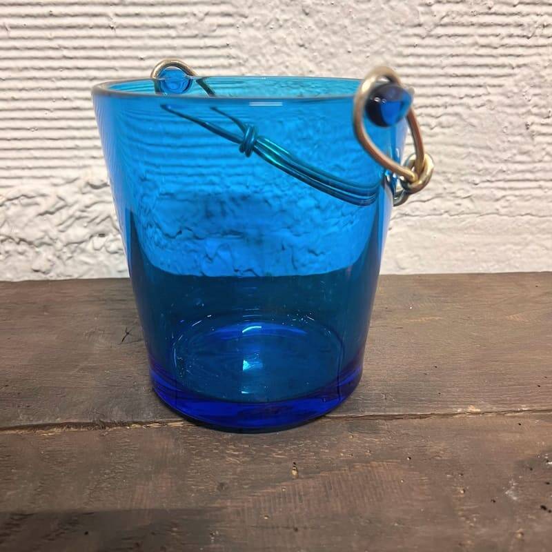 Vintage Blue Ice Bucket