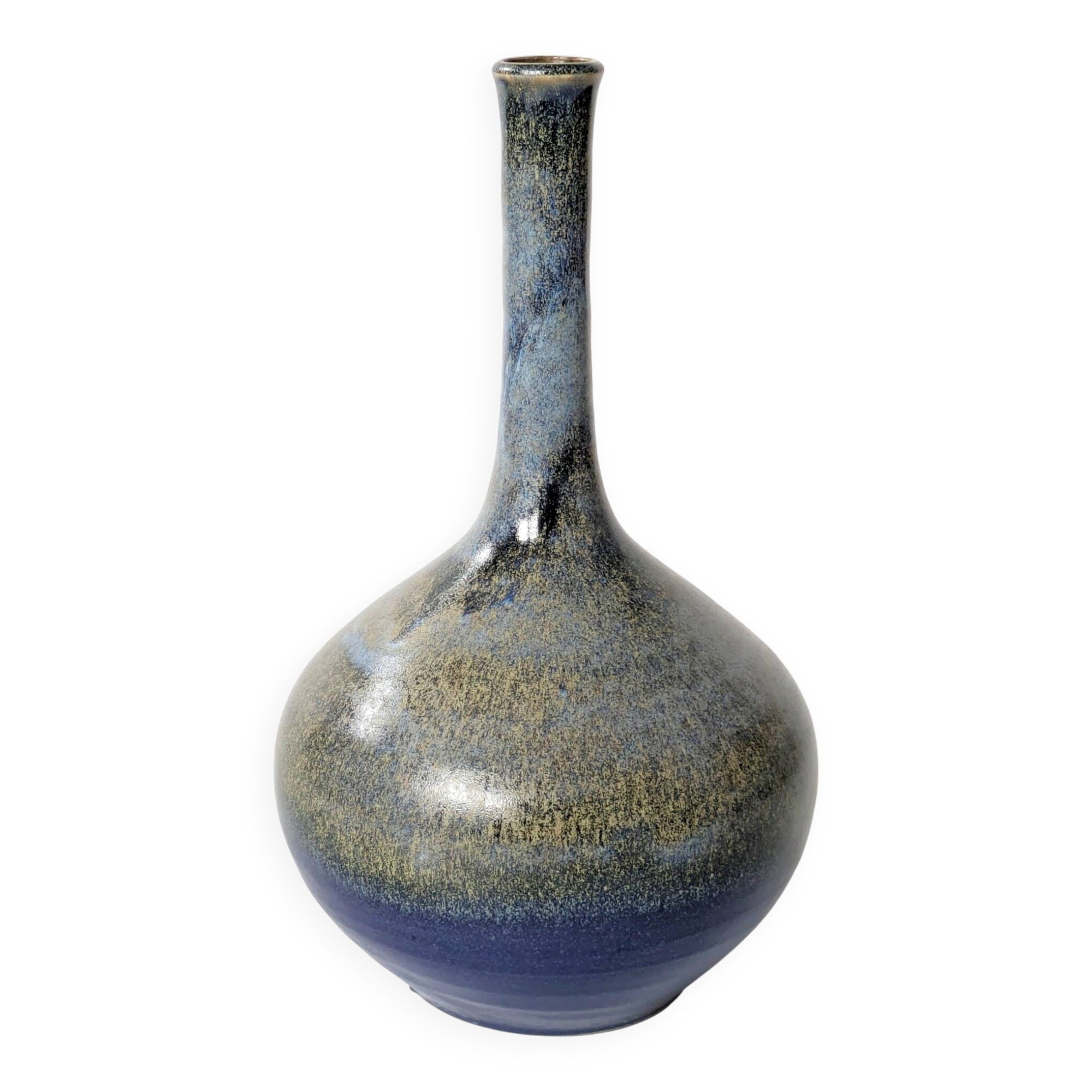 Vintage ceramic vase, balloon shape, Scandinavian style.