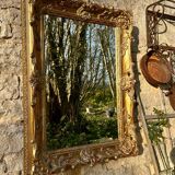 Large golden mirror