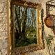 Large golden mirror