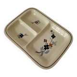 Vintage Sarreguemines compartmentalized plate model 5041 with Japanese decoration