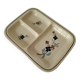 Vintage Sarreguemines compartmentalized plate model 5041 with Japanese decoration