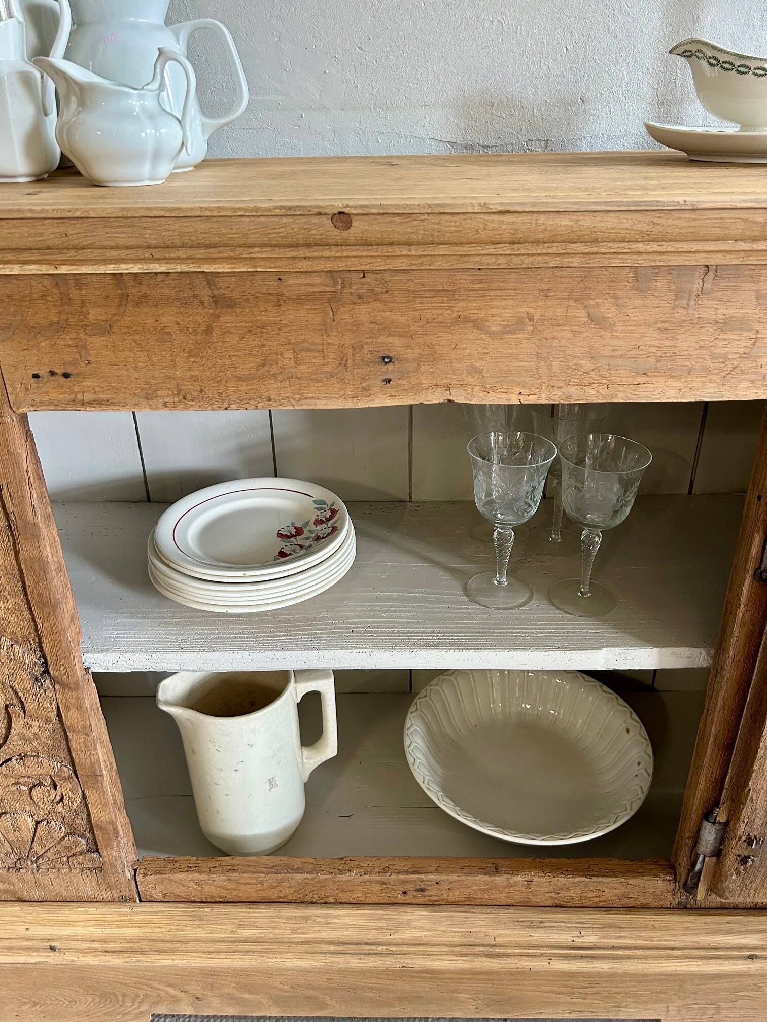 Antique carved oak sideboard