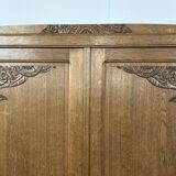 Art Deco wardrobe in solid oak