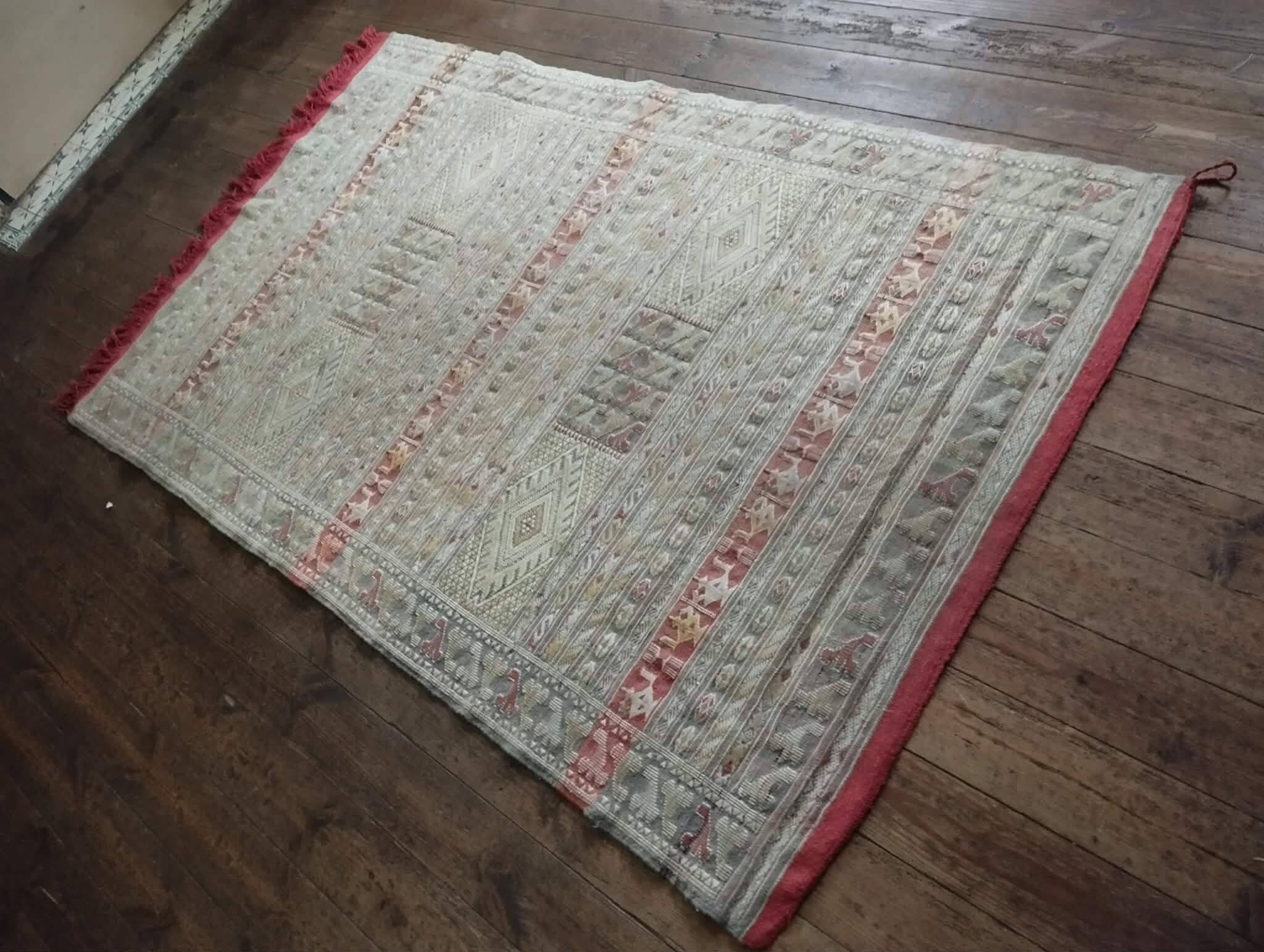 Handmade Berber Kilim Zemmour 187x115cm
