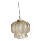 Small glass ball pendant light with amber plant effect
